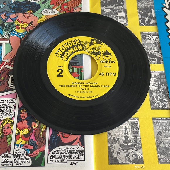 Wonder Woman, Peter Pan/Power Records. Book & Record Set 1978 PR35 EUC - Picture 6 of 7